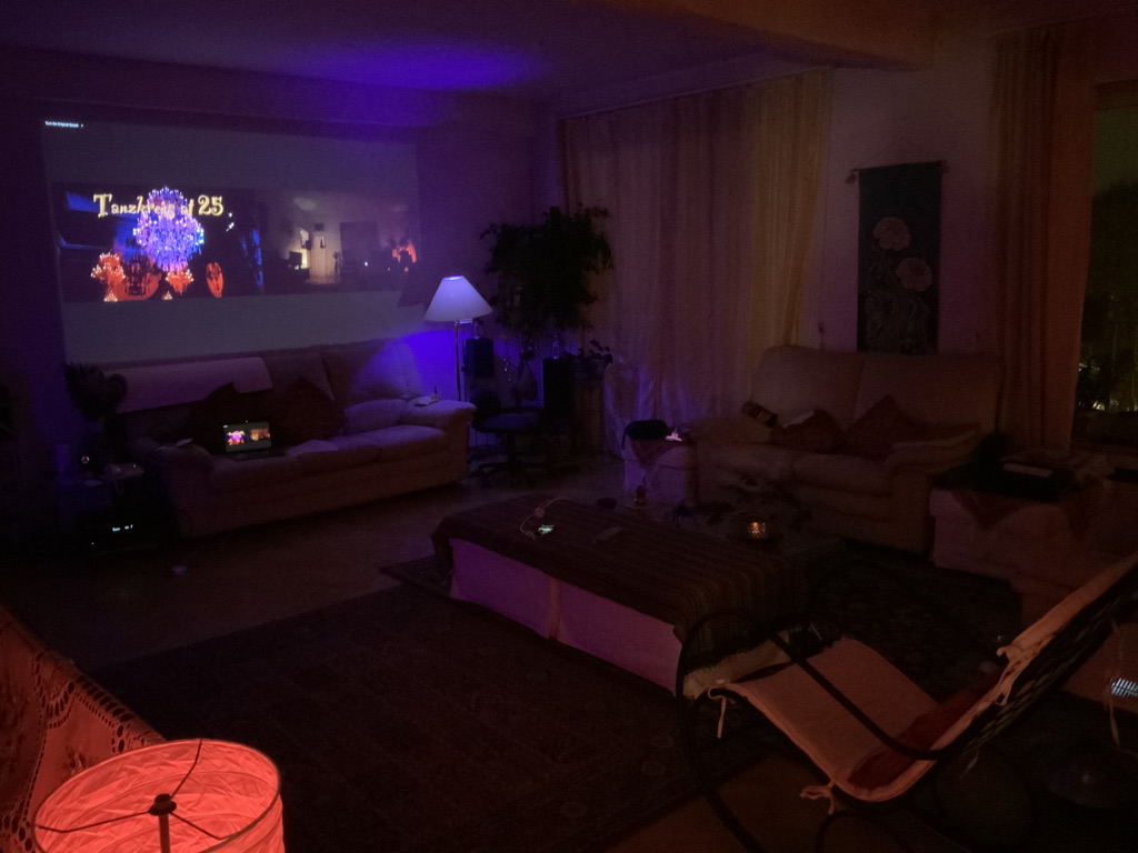 The dance floor, before the party guests joined