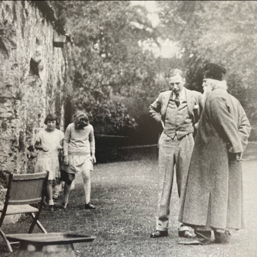 Rabindranath Tagore with Leonard Elmhirst in Dartington (1930)